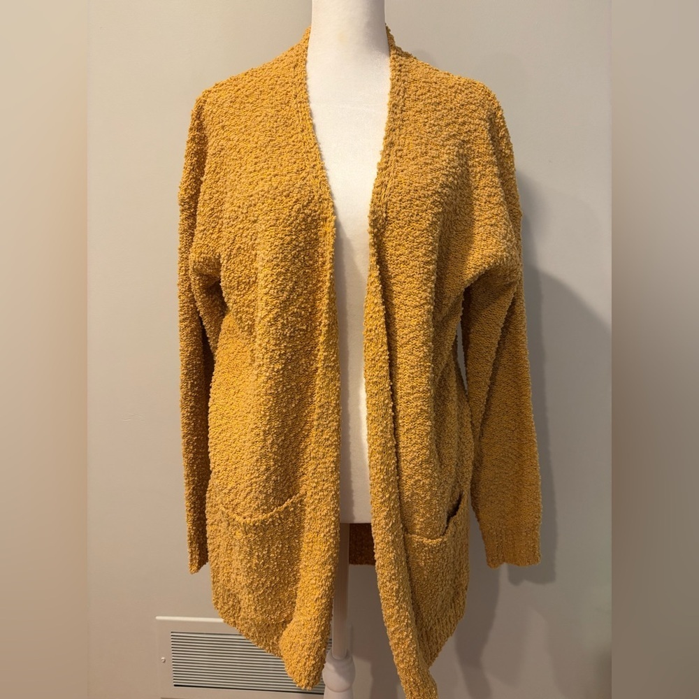 Imily Bela Women's Open Front Popcorn Knitted Cardigan Sweater with Pockets - Picture 3 of 10